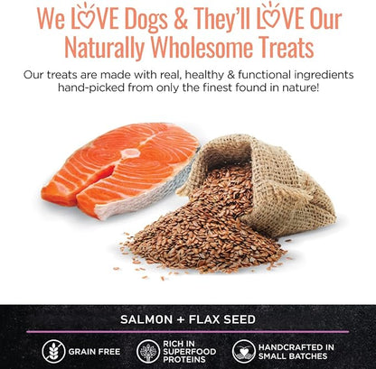 Smart Cookie Salmon Jerky Dog Treats - DHA, Omega Strips for Dogs & Puppies with Allergies, Sensitive Stomachs with Wild Caught Alaskan Salmon- Dehydrated, Grain Free, Made in USA - 3oz Bag, Pack of 3
