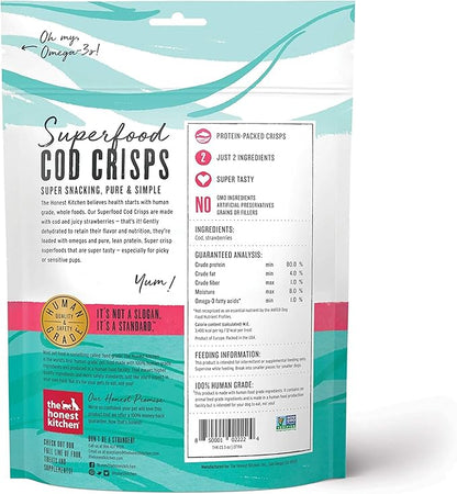 Aurora Pet Bundle Pack (3) Superfood Cod Crisps Cod & Strawberry Dog Treats with AuroraPet Wipes