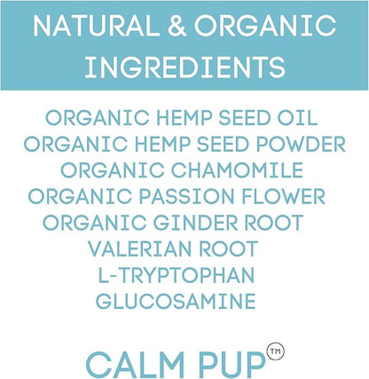 Hemp Dog Calming Chews - Anxiety Relief Treats, 240 Calming Treats for Dogs, Calm Pup Dog Anxiety Relief & Joint Support, Oil Infused Calming Chews for Dogs Anxiety (Bacon Flavor)