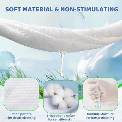 VOISEN 8 Pcs Pet Glove Wipes for Dogs and Cats, Cleaning & Deodorizing Bathing Grooming Wipes,Unscented Thick Nourish Fur Glove Wipes for Pet Dry Cleaning,Daily Care and Travel
