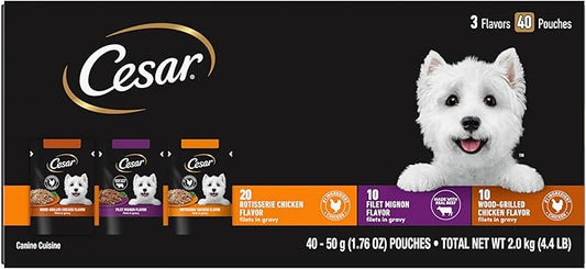 Cesar Wet Dog Food 40 Count Multipack