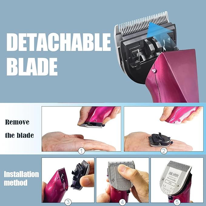 2PCS Adjustable 5 in 1 Replacement Blades Compatible with Wahl Bravura Clipper Chromado，Creativa，Figura Dog Clippers for Dogs Grooming (5in1/2Pack)