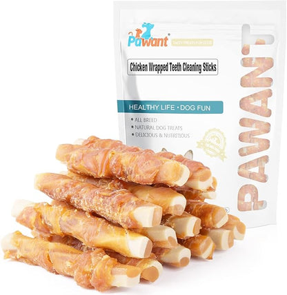 Dog Treats Biscuits Chicken and Teeth Cleaning Sticks Puppy Training Treats 1 lb/454g