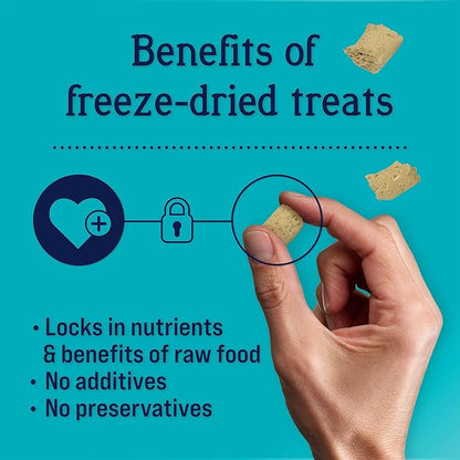 Stewart Freeze Dried Dog Treats, Chicken & Vegetable, Immunity Treats, Vitamin E, Grain Free, 8 Ounce Resealable Pouch, Made in USA