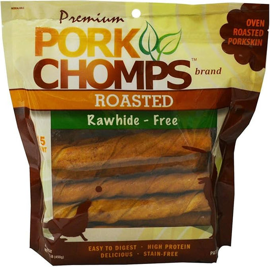 Premium Pork Chomps Roasted Twistz Pork, Large 45ct (3 x 15ct)
