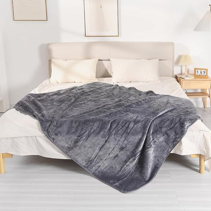 Waterproof Dog Blanket Bed Cover for Bed Couch Sofa, Liquid Pee Proof Pet Blanket Washable, Reversible Sherpa Fleece Blanket Furniture Protector for Medium Large Dogs Cats（Gray, 50"x 60"）