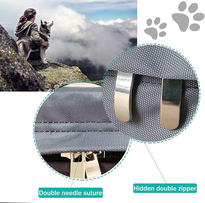 Dog Bed Cover 30Lx20Wx4H Inch.Waterproof Heavy Duty Durable Oxford Dog Bed Replacement Covers with Zipper.Washable Removable Pet Bed Mattress Protector Cover.Grey,Cover Only.