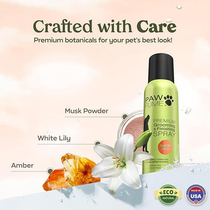 PAWFUME Dog Perfume Spray Long Lasting Scent for Grooming, Show Dog, 4-Pack – Keep Your Pup Fresh All Day – Hypoallergenic, Alcohol-Free, Detangling & Moisturizing – Salon-Quality Dog Cologne Spray