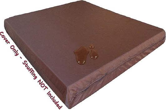 Dogbed4less 1 Pack Internal Duvet Case Waterproof Zipper Dog Bed Cover for Small Medium 35"x20"X4" Memory Foam Pad Pet Bed - 39"X24" Flat