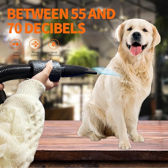 Dog Dryer,Dog Blow Dryer,Dog Hair Dryer,Dog Blow Dryer for Grooming,Dog Hair Dryer Blower for Grooming(Blue) (White Yellow)