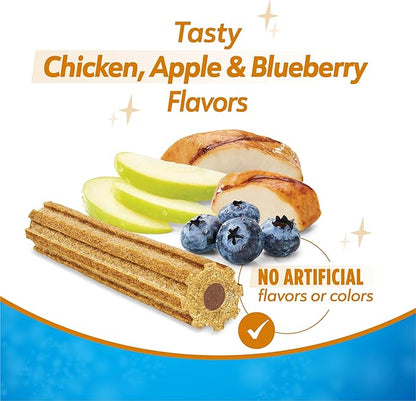 Purina Dentalife Plus Immune Support Chicken, Apple and Blueberry Flavor Large Dog Dental Chews 7 oz - 19 ct. Pouch