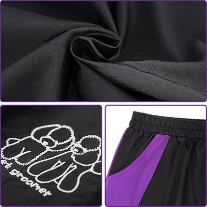 Noverlife Professional Grooming Pants for Pet Groomers, M Size, Comfortable Elasticated Waist, Lightweight Black Hair Resistant Trousers