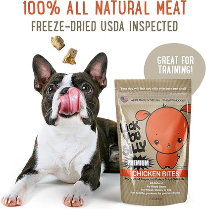 Grain-Free, All-Natural Freeze-Dried Chicken Liver Dog Treats - Made in The USA with Vital Essential Ingredients for Dogs, Including Puppy Training - 8 Ounce Treat Pouch
