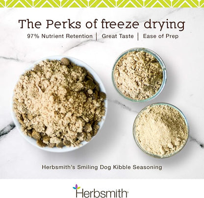 Herbsmith Kibble Seasoning – DIY Raw Coated Kibble Mixer - Dog Food Topper for Picky Eaters [Bundle of Beef, Duck, Chicken, Beef Bone Broth, Chicken Bone Broth, Rabbit, Turkey, Salmon, And Whitefish]