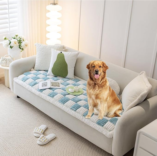 Dog Couch Cover Protector, Dog Couch Coves for Sofa, Couch Cushion for Dogs Washable, Pet Mat Bed Couch Covers for Large Dogs (35.43 x 70.86 inch, Lake Blue)