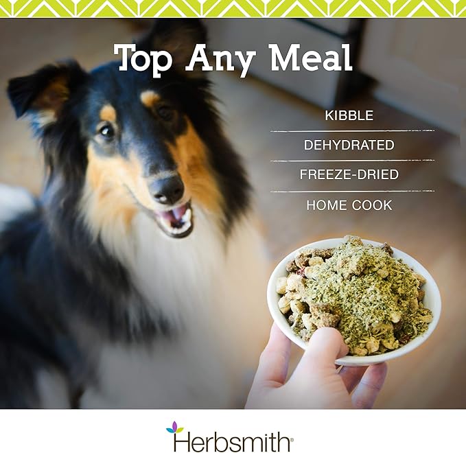 Herbsmith Kibble Seasoning – DIY Raw Coated Kibble Mixer - Dog Food Topper for Picky Eaters [Bundle of Beef, Duck, Chicken, Beef Bone Broth, Chicken Bone Broth, Rabbit, Turkey, Salmon, And Whitefish]