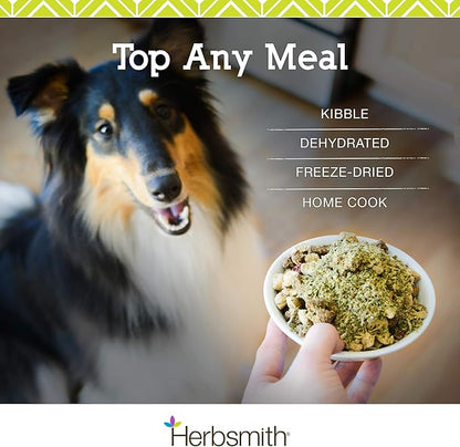 Herbsmith Kibble Seasoning – DIY Raw Coated Kibble Mixer - Dog Food Topper for Picky Eaters [Bundle of Beef, Duck, Chicken, Beef Bone Broth, Chicken Bone Broth, Rabbit, Turkey, Salmon, And Whitefish]