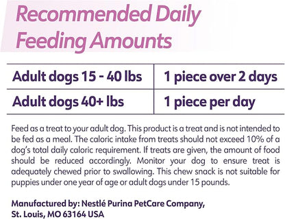Purina Dentalife Plus Digestive Support Chicken and Pumpkin Flavor Large Dog Dental Chews, MP - 19 ct. Pouch