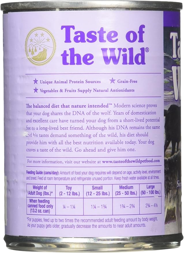 Taste Of The Wild Sierra Mountain Canned Dog Food, 13.2 Oz, Medium