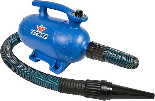 XPOWER B-4 Professional Pet Grooming Force Dryer with Powerful and Quiet Motor, Variable Speed Control, Versatile For All Coats and Breeds