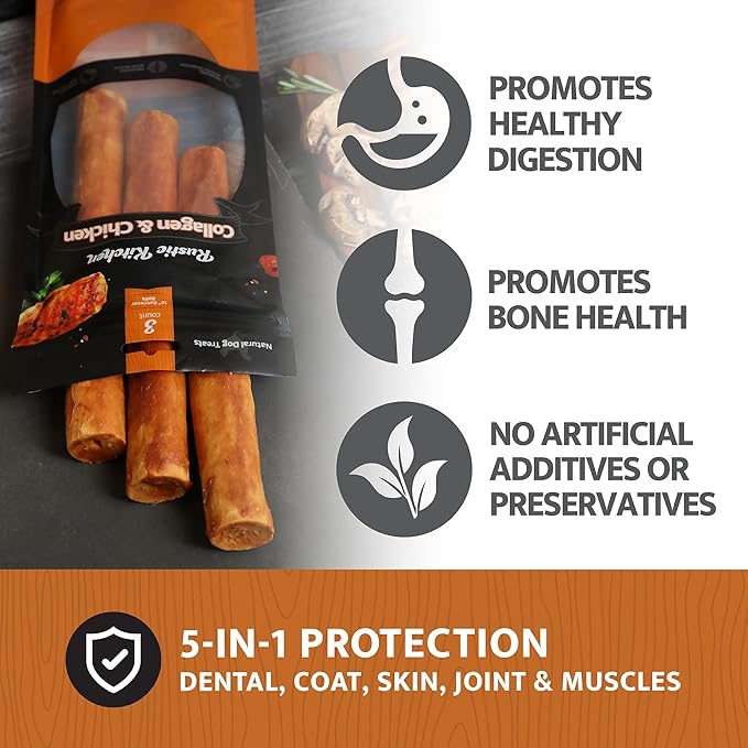 RK Collagen Retriever Roll (Real Chicken) 10" - 3ct