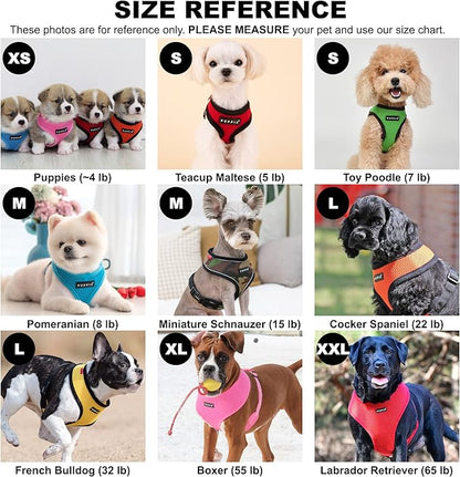 Puppia Soft Dog Harness No Choke Over-The-Head Triple Layered Breathable Mesh Adjustable Chest Belt and Quick-Release Buckle, Brown, Small (Pack of 2)