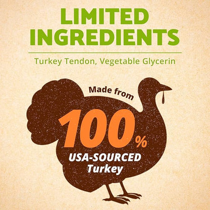 Afreschi Natural Turkey Tendon Lollipop 40 Units/Box, Dog Treat for Signature Series, All Natural Human Grade Puppy Chew, Turkey Sourced from USA, Rawhide Alternative