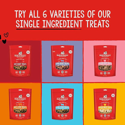 Stella & Chewy's Freeze-Dried Raw Single Ingredient Chicken Hearts Dog Treats, 3 oz. Bag