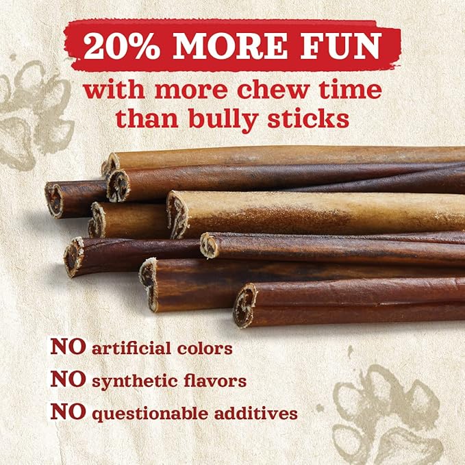 Natural Farm Collagen Dog Chews (3-5”, 10 Units), Odor-Free Long Lasting Bully Sticks & Rawhide Alternative Dog Treats, 95% Collagen Low Fat, High Protein Best Dental Dog Treats – Small & Medium Dogs