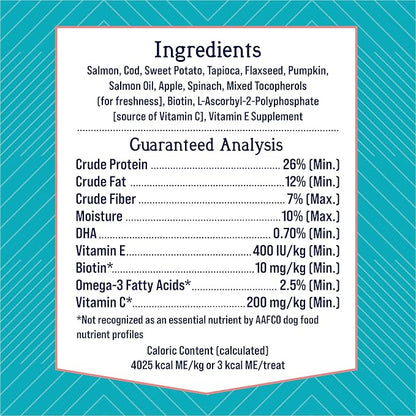Stewart Freeze Dried Dog Treats, Shine Salmon & Sweet Potato, Made with Omega 3 & Salmon Oil, Grain Free, 8 Ounce Resealable Pouch, Made in USA