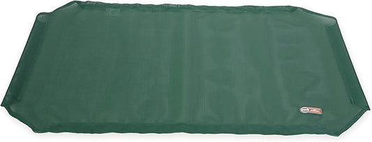 K&H Pet Products Elevated Cooling Outdoor Dog Bed Portable Raised Dog Cot Replacement Cover Only All Weather All Season Green Medium 32 X 25 Inches (Cot NOT Included)