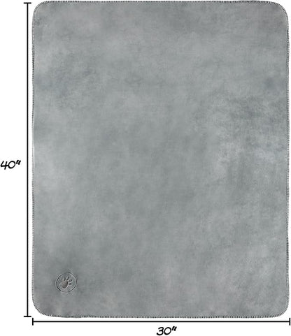 PETMAKER Waterproof Pet Blanket - 30x40-Inch Reversible Sherpa Fleece Throw Protects Couches, Cars, and Beds from Spills, Stains, and Fur (Gray)