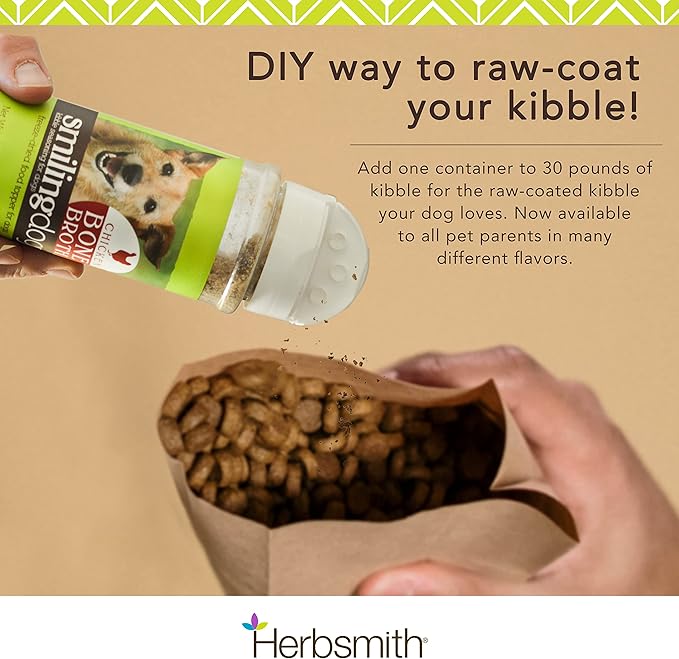 Herbsmith Kibble Seasoning – DIY Raw Coated Kibble Mixer - Dog Food Topper for Picky Eaters [Bundle of Beef, Duck, Chicken, Beef Bone Broth, Chicken Bone Broth, Rabbit, Turkey, Salmon, And Whitefish]