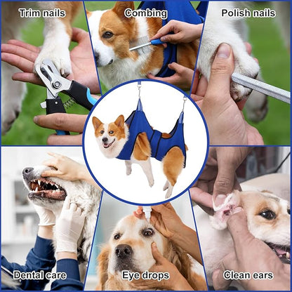 X-Large Dog Hammock for Grooming with Clipper/Trimmer, Dog Grooming Sling for Nail Clipping/Trimming