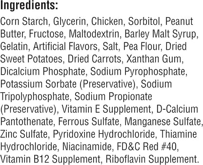 SmartBones SmartSticks With Real Peanut Butter 12 Count, Rawhide-Free Chews For Dogs