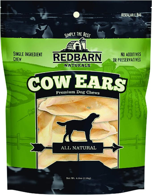 Redbarn's Natural Cow Ears for Dogs, All-Natural, Single-Ingredient Chews, 4.2 Ounce (Pack of 9)