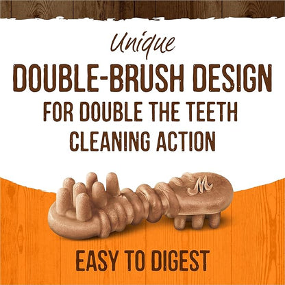 Merrick Fresh Kisses Natural Dental Chews, Treats Infused with Pumpkin and Cinnamon for Tiny Dogs 5-15 Lbs - 5.3 oz. Pouch