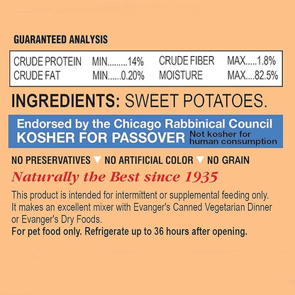 Evanger's Complements Sweet Potato for Dogs & Cats - 24, 6 oz Cans