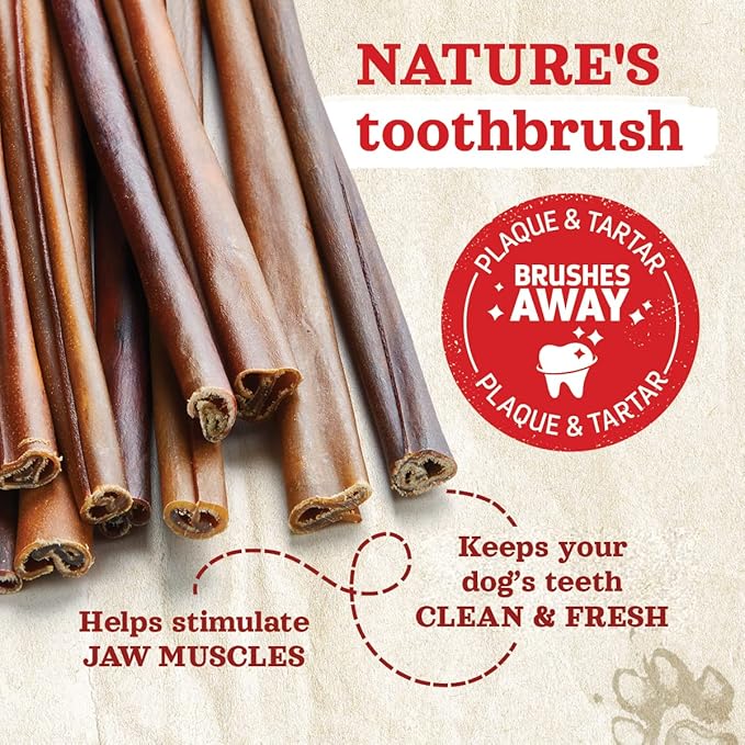 Natural Farm Collagen Dog Chews (3-5”, 10 Units), Odor-Free Long Lasting Bully Sticks & Rawhide Alternative Dog Treats, 95% Collagen Low Fat, High Protein Best Dental Dog Treats – Small & Medium Dogs
