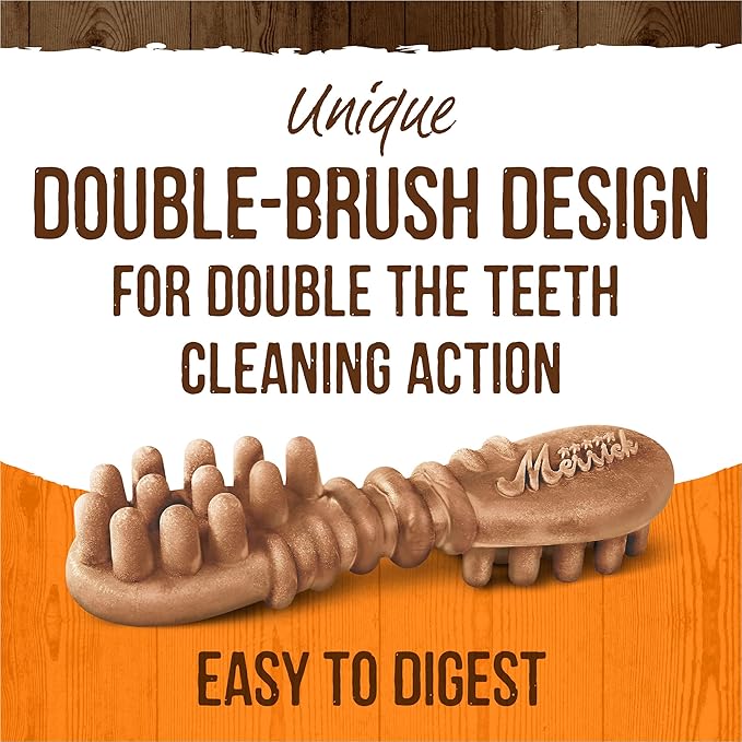 Merrick Fresh Kisses Natural Dental Chews, Treats Infused with Pumpkin and Cinnamon for Medium Dogs 25-50 Lbs - 1.9 lb. Box