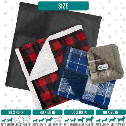 PetAmi Dog Blanket for Small Medium Dogs, Pet Bed Blanket Cat Puppy Kitten, Fleece Furniture Couch Cover Protector Sofa Car, Soft Sherpa Dog Throw Plush Reversible Washable, Mini 29x40 Taupe
