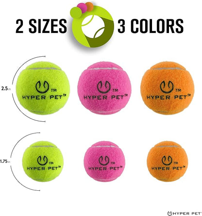 Hyper Pet Tennis Balls for Dogs (Pet Safe Ball for Exercise and Training) Interactive Dog Toys work with Hyper Pet K9 Kannon K2 Dog Ball Launcher - 4 Pack 2.5" Orange