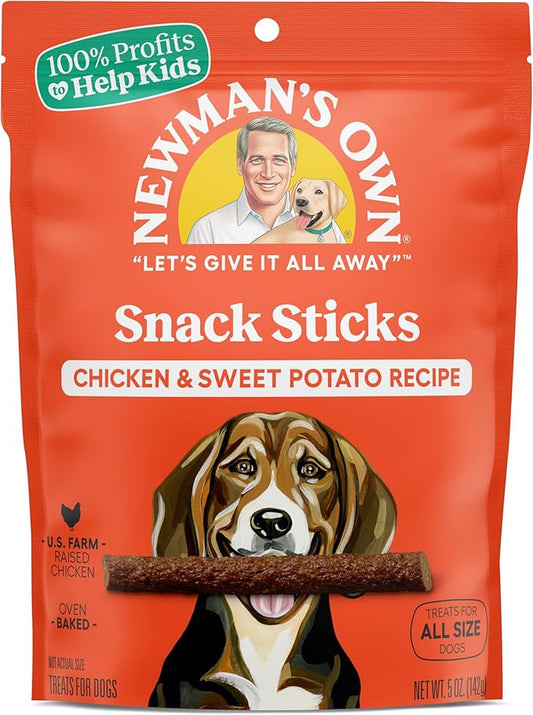 Newman's Own Snack Sticks for Dogs, 5-oz. (Pack of 8), Chicken & Sweet Potato