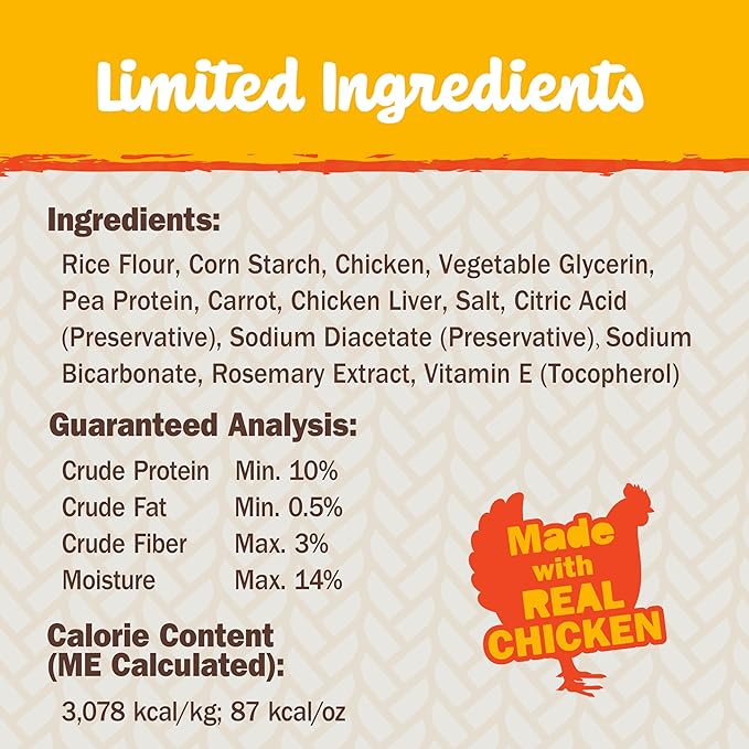 Cadet Chewalicious Chewy 'N Crunchy Braid Dog Treats, Limited Ingredient Rawhide-Free Dog Chews, Long-Lasting Made with Real Chicken, 3 Count (Pack of 1)