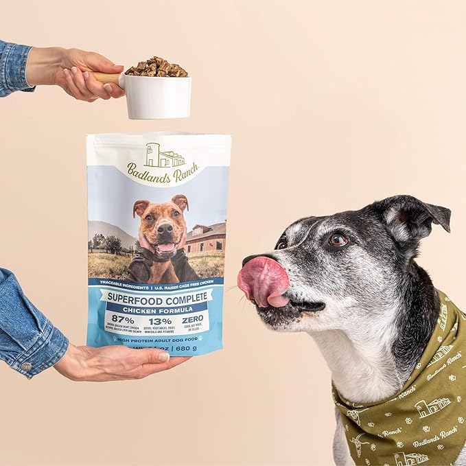 Superfood Complete, Air-Dried Adult Dog Food - High Protein, Zero Fillers, Superfood Nutrition by Katherine Heigl (64 oz., Premium Chicken)