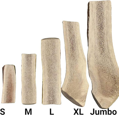 Elk Antlers for Dogs - Made in USA, Natural, Long-Lasting Dog Antler Chews - Split Antlers for Aggressive Chewers - Deer Antler Chew Bones for Small, Medium, Large & Extra Big Dogs