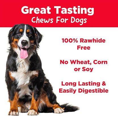 Rawhide Free Dog Chews, Made with Real Chicken, for Large Sized Dogs, 7 Count