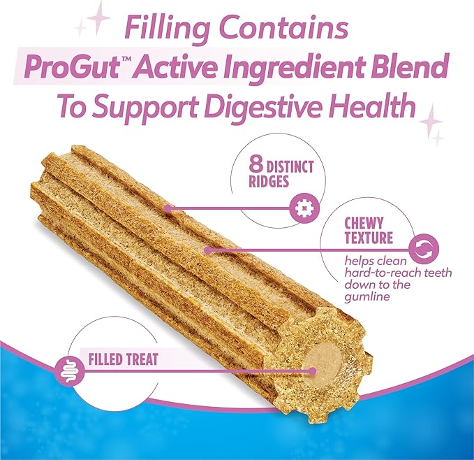Purina Dentalife Plus Digestive Support Chicken and Pumpkin Flavor Large Dog Dental Chews, MP - 19 ct. Pouch
