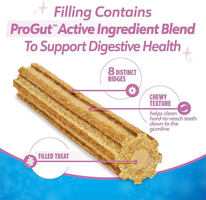 Purina Dentalife Plus Digestive Support Chicken and Pumpkin Flavor Large Dog Dental Chews, MP - 19 ct. Pouch