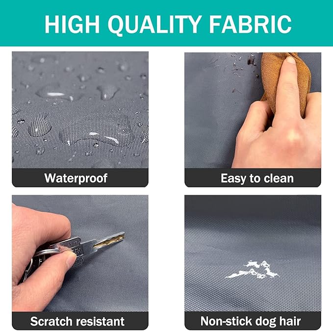 Dog Bed Cover 30Lx20Wx4H Inch.Waterproof Heavy Duty Durable Oxford Dog Bed Replacement Covers with Zipper.Washable Removable Pet Bed Mattress Protector Cover.Grey,Cover Only.